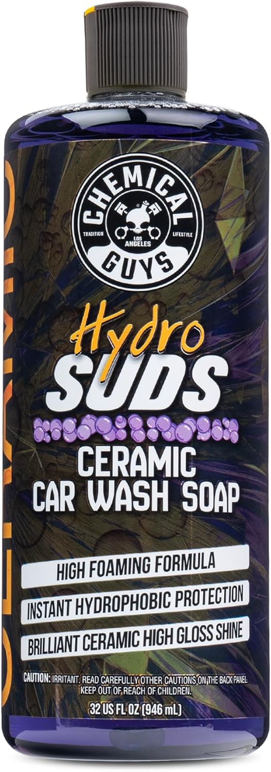 Chemical Guys HydroSuds Ceramic, Shine High Foaming Car Wash Soap - Foam Cannon Soap, Works with Foam Guns or Bucket Washes for Cars, Trucks, Motorcycles, RVs, and More, Berry Scent - 16 oz