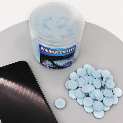 200 PCS-Car Windshield Washer Tablets, Glass Cleaner, Concentrated Effervescent Tablets, Solid Windshield Effervescent Wiper Tablet for Car Window Glass Cleaning (S)