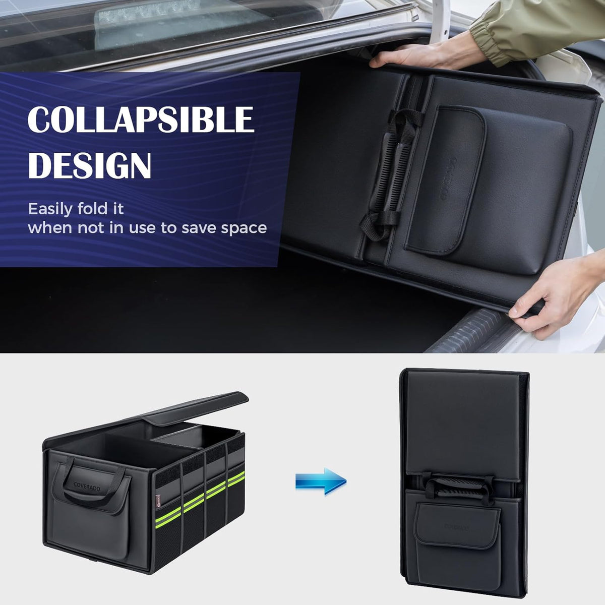 Coverado Car Backseat Organizer(2 Packs) with Tablet Tray, Nappa Leather Organizer for Car Seat Back, Waterproof Car Seat Organizer with Touch Screen, Seat Protector Kick Mats for Kids