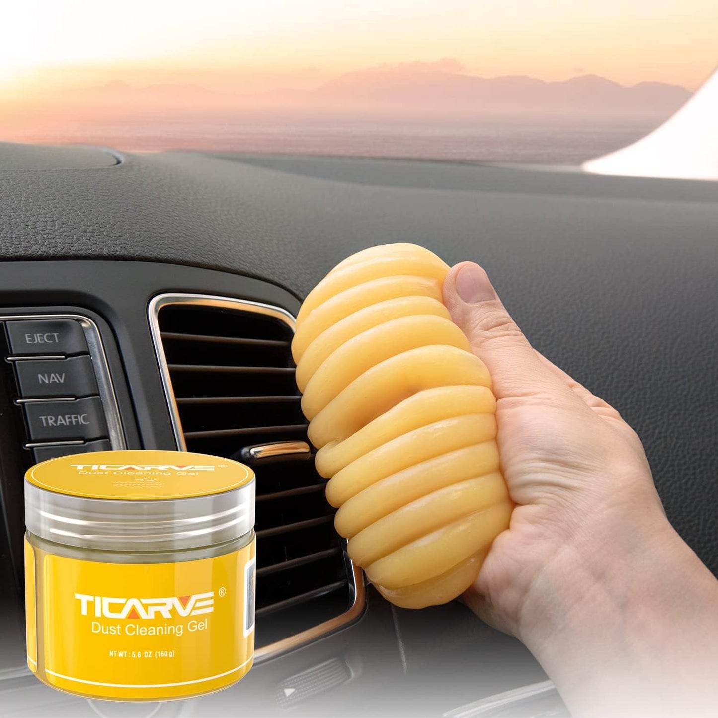 TICARVE Cleaning Gel for Car Detailing Car Cleaning Putty Auto Detailing Gel Detail Tools for Car Interior Cleaner Kit Car Vent Cleaner Automotive Car Cleaner Green