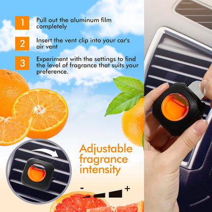Car Air Fresheners, 6 Pack, Citrus, Car Fresheners Vent Clips, Long Lasting Air Freshener, Car Refresher for Men Women