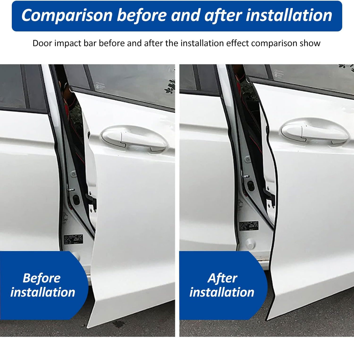 33Ft Car Door Edge Guards - Black Universal Fit Door Edge Protector, Rubber U Shape Automotive Door Trim Molding for Sedans Trucks SUV ATV - No Glue Required (Black, 33FT)