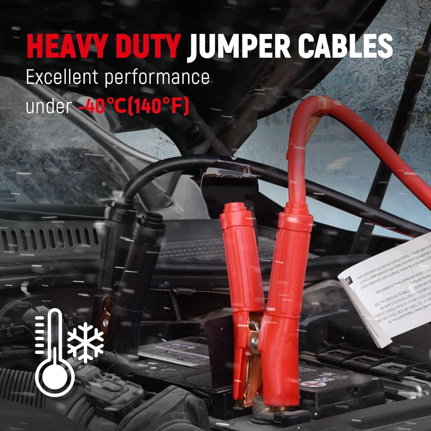 TOPDC 4 Gauge 20 Feet Jumper Cables for Car, SUV and Trucks Battery, Heavy Duty Automotive Booster Cables for Jump Starting Dead or Weak Batteries with Carry Bag, (TD-P0420)