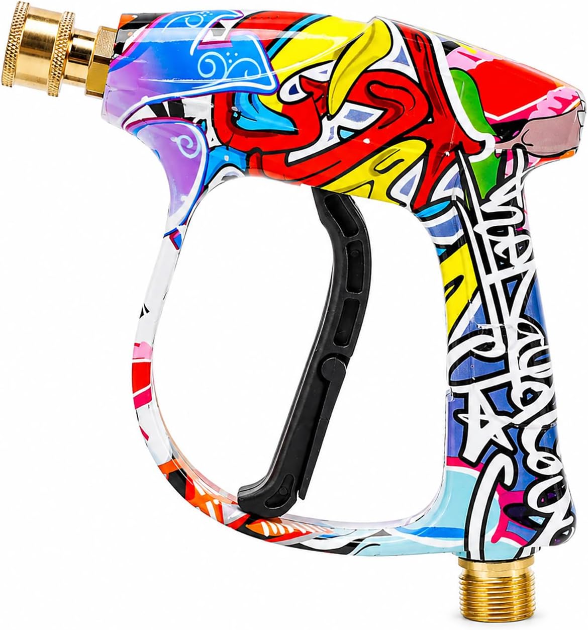 Foam Cannon Kit with Graffiti Short Pressure Washer Gun 3/8" Quick Connect M22-15mm Adapter Adjustable Snow Foam Bottle with 1/4" Quick Connect and 5 Nozzle Tips for Car Wash