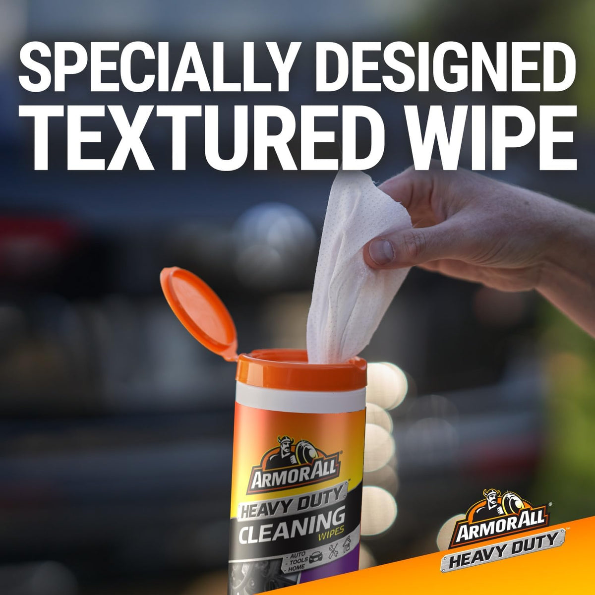 Armor All Heavy Duty Cleaning Wipes, Disposable Car Wipes (75 Count)