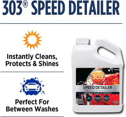 303 Products Speed Detailer - For All Exterior Automotive Surfaces - Instantly Shines And Protects Paint - Cleans Between Washes - UV Protection, 16 fl. oz. (30216CSR) Packaging May Vary