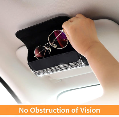Accmor Sunglasses Holder for Car Sun Visor, Auto Eyeglasses Protective Storage Case, Vehicle Visor Accessories Organizer Box