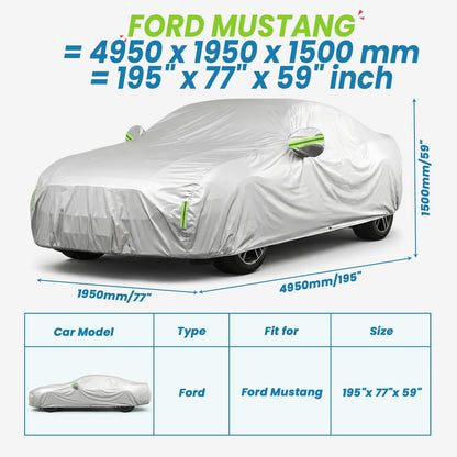 Car Cover, SUV Waterproof Car Covers for Automobiles All Weather Season UV Hail Protection Snowproof Full Car Cover, Outdoor Full Cover Universal Fit SUV Up to 190’’