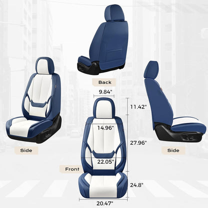 Coverado Seat Covers Full Set, Black Seat Covers for Cars 5 Seats, Car Seat Protector, Waterproof Nappa Leather Car Seat Cushion, Front and Rear Car Seat Cover Fit for Most Sedans SUV Pick-up Truck - Colors B