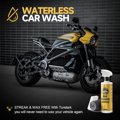 toretark Bug Remover for Cars Exterior - Tree Sap Remover for Cars Exterior, Quickly Dissolves for Water Spot, Bird Poop, Resin, Grease, Tar - PH Neutral, Safe on Paint, Rubber, Chrome, Glass