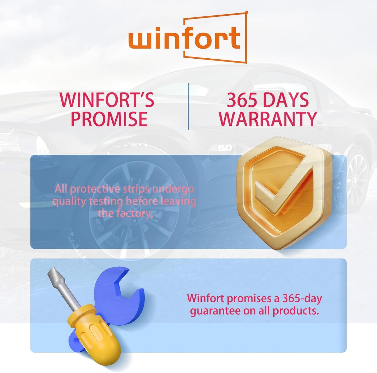 Winfort 33FT(10M) Universal Car Door Edge Protector Guards, No-Glue Required Rubber Seal U Shape Automotive Door Entry Guard, Suitable for Most Cars, SUVs and Trucks (Red)