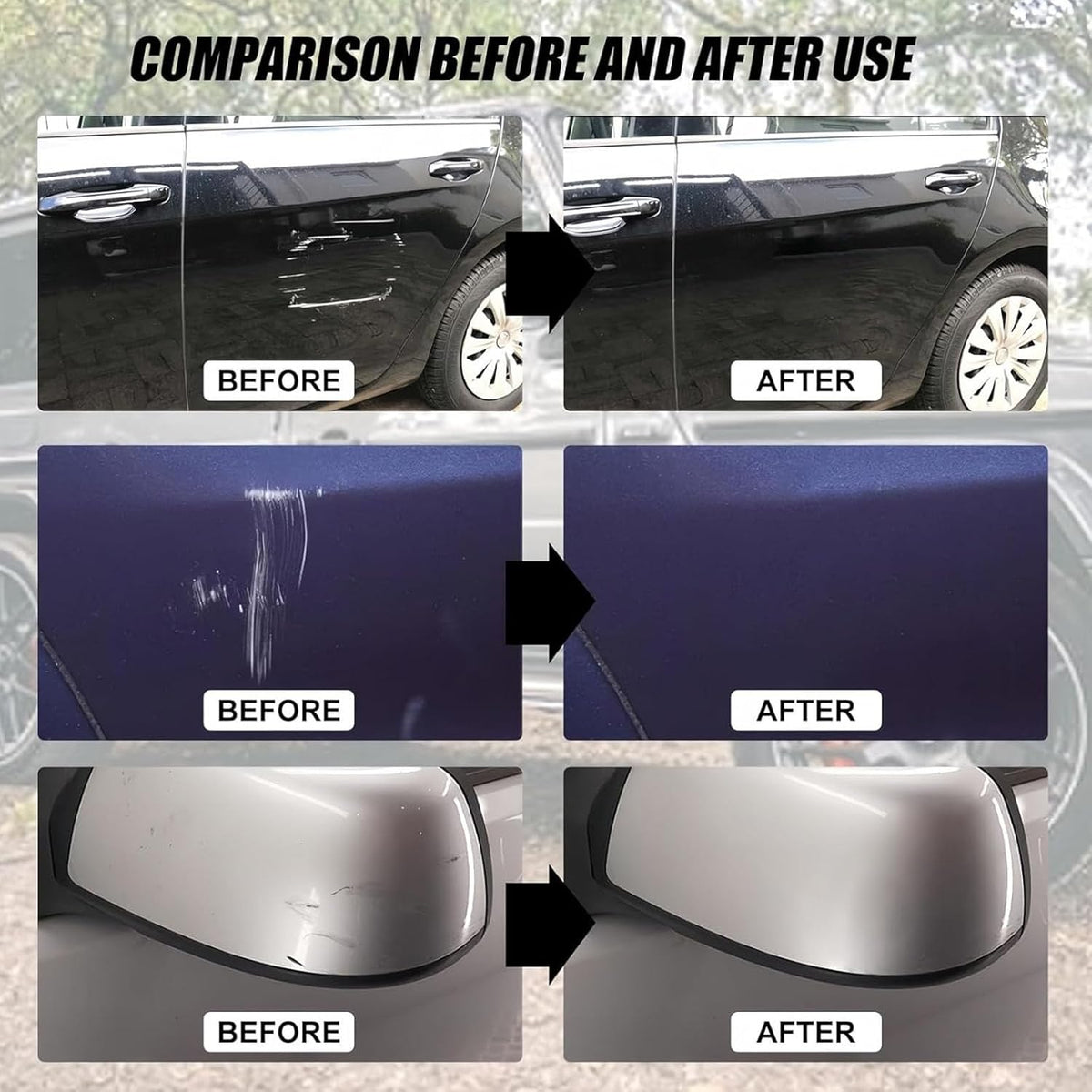 2025 New Car Scratch Remover, Car Scratch Remover Instant Invisible Scratch Remover, for Deep Scratches, Scratch Remover for Vehicles, Car's Paint Scratch Repair Kit (2Pcs)