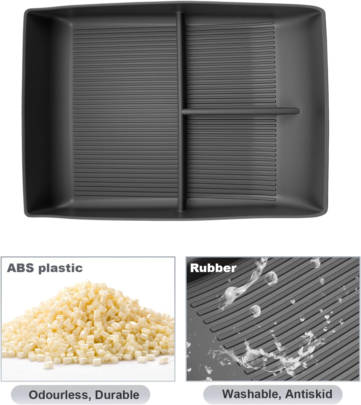 SKTU 2-Pack 2023 2024 2025 2026 Lexu s RX350 Center Console Organizer for 2023-2026 Lexu s RX350/RX450h/RX500h Console Tray 2023 2024 2025 2026 RX350 Accessories with Sunglasses Holder [Double Layers]