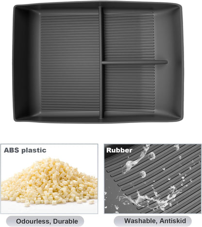 SKTU 2-Pack 2023 2024 2025 2026 Lexu s RX350 Center Console Organizer for 2023-2026 Lexu s RX350/RX450h/RX500h Console Tray 2023 2024 2025 2026 RX350 Accessories with Sunglasses Holder [Double Layers]