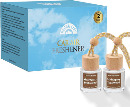 HoogaLife Car Air Freshener Diffuser 2 Pack Hanging Air Freshener Diffuser - Vanilla Cream Fragrance Oil Air D iffuser for Car, 45+ days Long Lasting Fragrance Made in USA C ar Air Fresheners (V54)