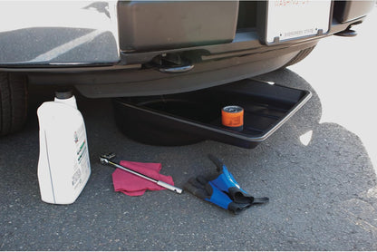 Performance Tool W4080 16-Qt. Clear View Oil Drain Container - Carrying Handle, Automotive Catch Pan, Fluid Transport Jug, Oil Change, Radiator Flush, Automotive Repair - White