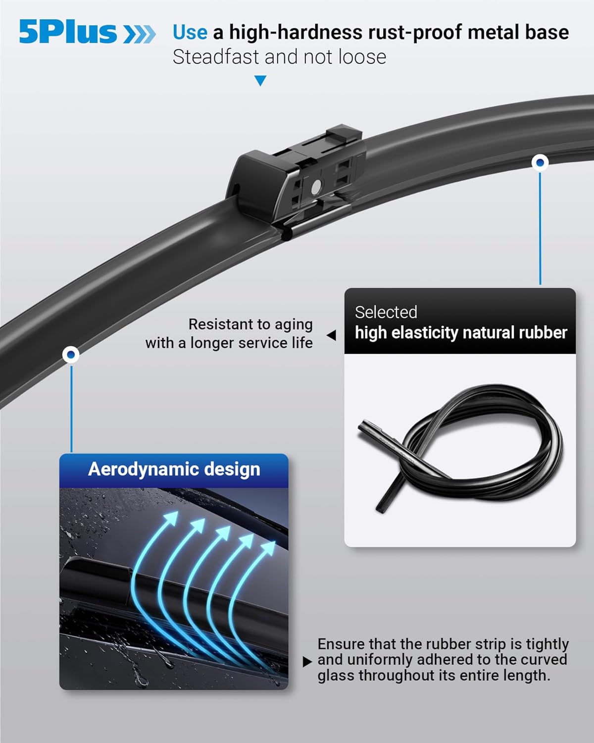 20"-2 Pack Windshield Wiper Blades Replacement For Ford F150 F250 F350 F450 F550 2008-1999 Expedition 2006-1999 Explorer 2010-2005 Mustang 2004-1999, Windshield Wiper Blades For My Car