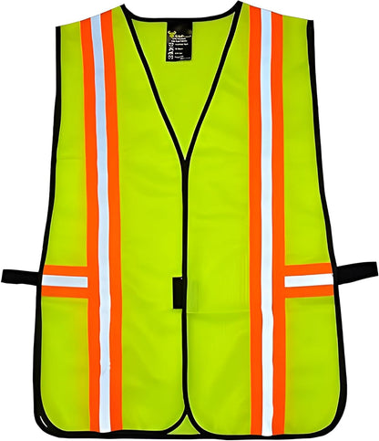 G & F Products High Visibility Reflective Safety Vest, One Size, Machine Washable Work Vest for Jobsite Safety
