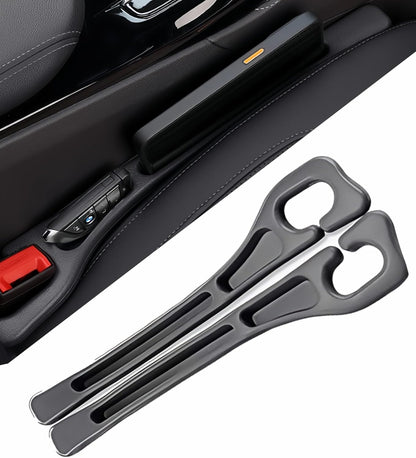 BESTKEE Car Seat Gap Filler 2 Pack, No Drop Seat Gap Plug with Dual Storage Slots, Blocks Phones Keys Coins, Flexible EVA Console Gap Filler Auto Accessories for Cars SUVs Trucks