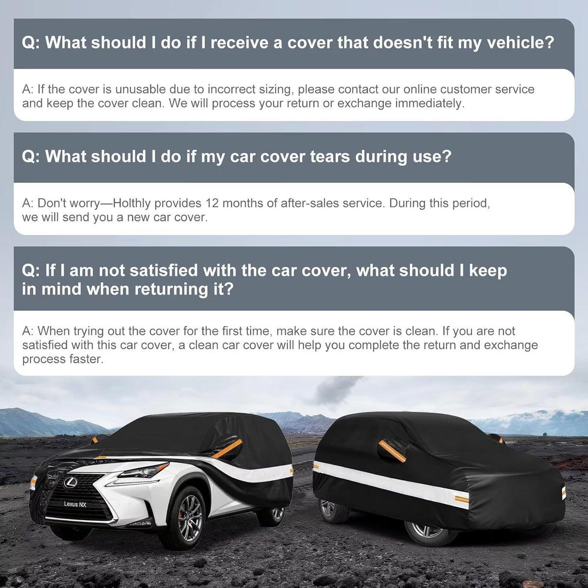 10 Layers Car Cover Custom Fit for Mercedes Benz C Class C250 C300 C43 C63 (1993-2026), Waterproof All Weather for Automobiles, Outdoor Full Cover Sun Dust Rain Protection with Cotton. Black - Colors A