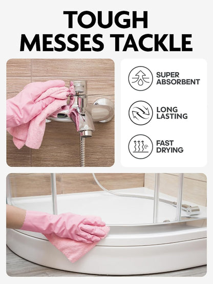 Fantasticlean Microfiber Cleaning Cloth Roll -75 Pack, Tear Away Microfiber Towels, 12" x 12", Reusable, Washable, Scratch Free, Ultra Absorbent for All-Around Cleaning Supplies (DimGray)