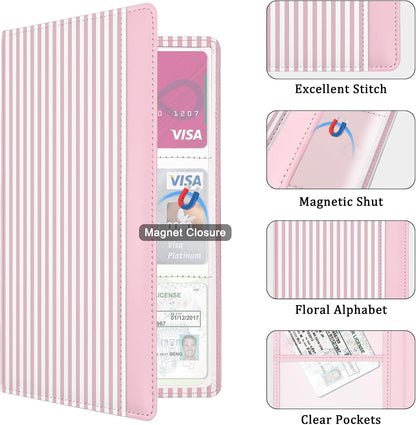 Car Registration and Insurance Holder, Auto Truck Document Holder with Magnetic Shut, Vehicle Glove Box Car Organizer, Interior Car Accessories for Women Men (Bow)