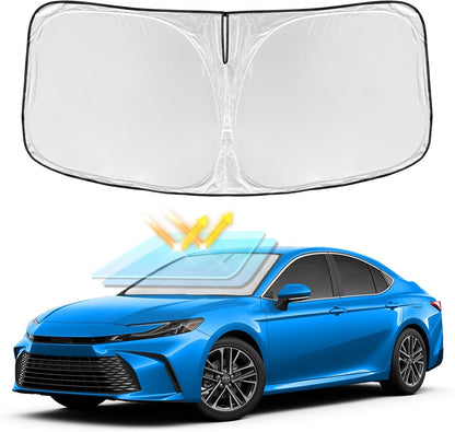 for Toyota Tacoma 2016-2023 2024 2025 2026 Sun Shade Sunshade Windshield Cover - 4 Layers Front Window Shade Custom Fit Tacoma 2Dr 4Dr Pickup Sun Visor 240T Shade Blocks UV Rays Car Accessories - Colors C