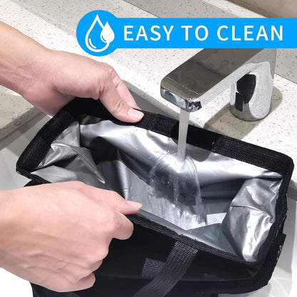 Homelove Car Trash Can, Leak-Proof Waterproof Trash Bin Collapsible Portable Auto Garbage Bag Large Capacity Trashcan Storage Bag Multipurpose Car Organizer Hanging (Black)
