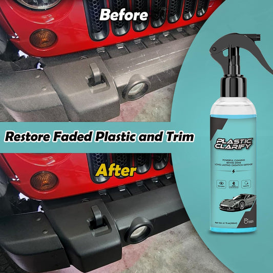 Car Trim & Plastic Restorer for Refreshing Faded Plastic, Leather, Vinyl & Rubber Trim with Polish, Black Plastic Restorer Automotive Shiny Stuff, Black Car Exterior & Interior Care-200ml
