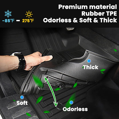 Auxko All Weather Floor Mat & Cargo Mat Fit for 2026 2025 2024 2023 2022 Hyundai Tucson Hybrid(Not PHEV) TPE Liner Tucson Accessory Set All Season Odorless Anti-Slip Floor Liner