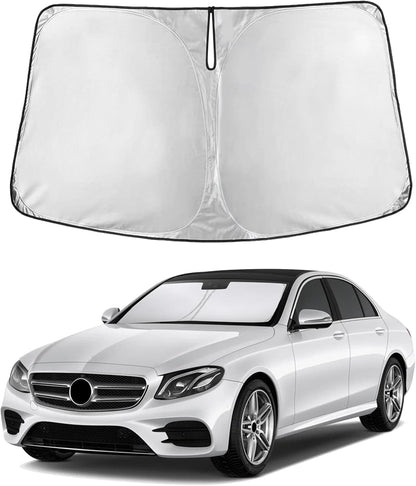 EcoNour Car Windshield Sun Shade | 2025 Upgraded Innovative No-Light-Pass Technology for Maximum Coverage | Foldable Sun Shade Keeps Your Vehicle Cool | Must-Have Car Accessories | Small (59" x 29") - Colors E