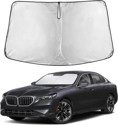 EcoNour Car Windshield Sun Shade | 2025 Upgraded Innovative No-Light-Pass Technology for Maximum Coverage | Foldable Sun Shade Keeps Your Vehicle Cool | Must-Have Car Accessories | Small (59" x 29") - Colors D