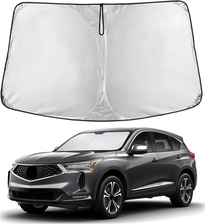 EcoNour Car Windshield Sun Shade | 2025 Upgraded Innovative No-Light-Pass Technology for Maximum Coverage | Foldable Sun Shade Keeps Your Vehicle Cool | Must-Have Car Accessories | Small (59" x 29") - Colors E