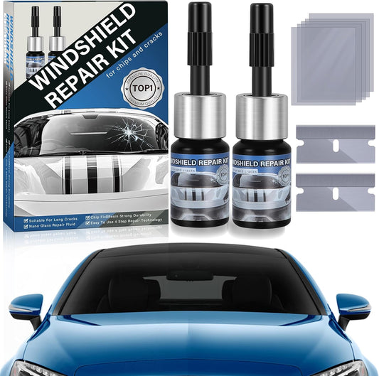 Windshield Chip Repair Kit，Car Windshield Crack Repair Kit for Glass Repair，Cracked Windshield Repair Kit for Chips and Cracks，Rock Chip Repair Kit Windshield for Glass Repair Liquid for Cracks