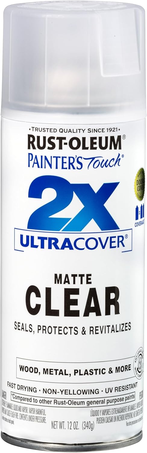 Rust-Oleum 334029 Painter's Touch 2X Ultra Cover Spray Paint, 12 oz, Gloss Clear - Colors D