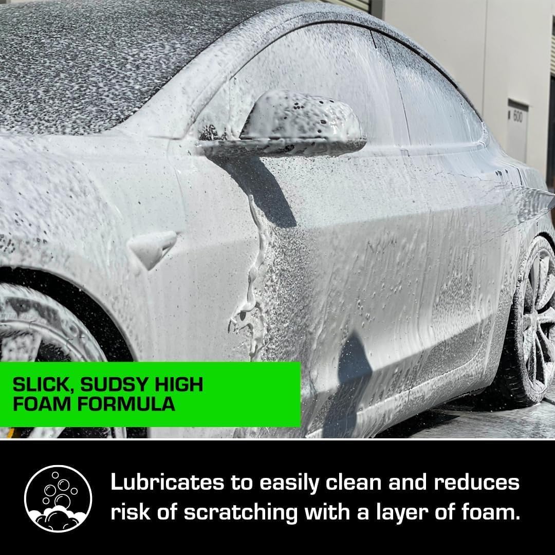Ceramic Car Shampoo - Slick Car Wash Soap for Ceramic Coatings - pH-Balanced Car Wash Shampoo - Adds Hydrophobic Protection | Enhances Coatings, Waxes or Sealants | Incredible Shine
