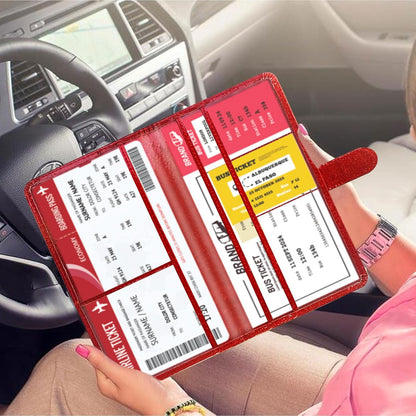 Car Registration and Insurance Card Holder - Leather Vehicle Glove Box Automobile Documents Paperwork Wallet Case Organizer for ID, Driver's License, Key, Cards - Car Accessories for Women&Men
