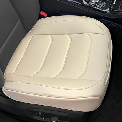 BOPUOVRE Car Seat Cover for Luxury & Comfort - PU Leather, Anti-Slip, Full Wrap Protection with Storage Pocket for Bottom Cushion - Universal Fit for 95% of Vehicles (Black,1 Piece)