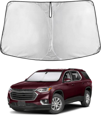 EcoNour Car Windshield Sun Shade | 2025 Upgraded Innovative No-Light-Pass Technology for Maximum Coverage | Foldable Sun Shade Keeps Your Vehicle Cool | Must-Have Car Accessories | Small (59" x 29") - Colors H
