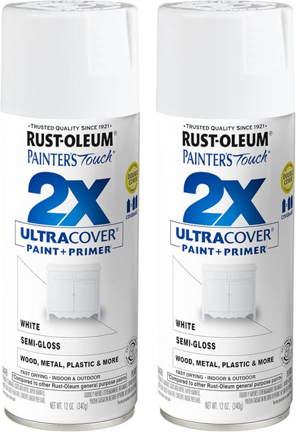 Rust-Oleum 334029 Painter's Touch 2X Ultra Cover Spray Paint, 12 oz, Gloss Clear - Colors B