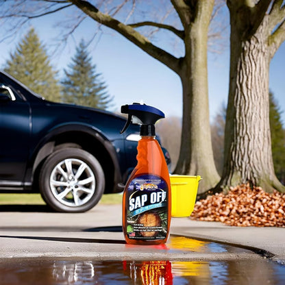 Gliptone Sap Off, Fast-Acting Sap, Pine Tar & Bug Remover Spray, 22 Fl Oz, Non-Abrasive Formula Safe for Paint, Glass & Plastic, Removes Dried-On Sap, Tar, and Bug Residue Quickly