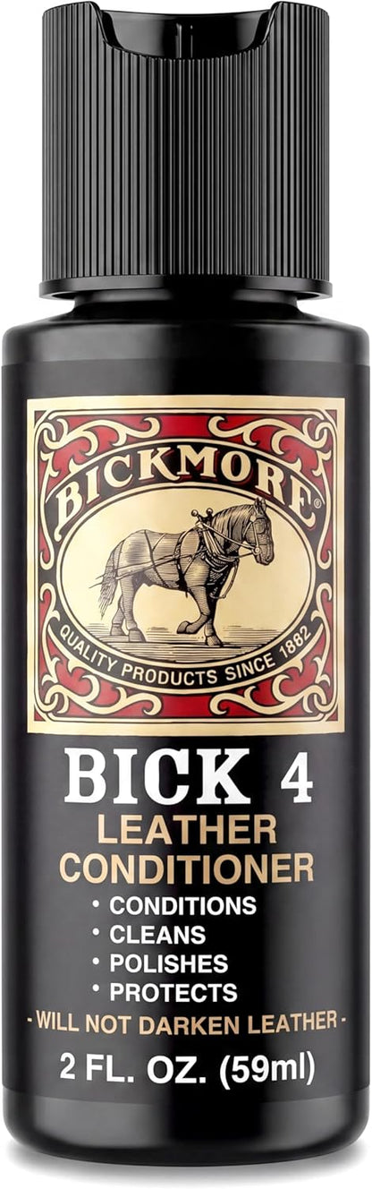 Bickmore Bick 4 Leather Conditioner 8 oz - Cleaner & Conditioner - Restore Polish & Protect All Smooth Finished Leathers