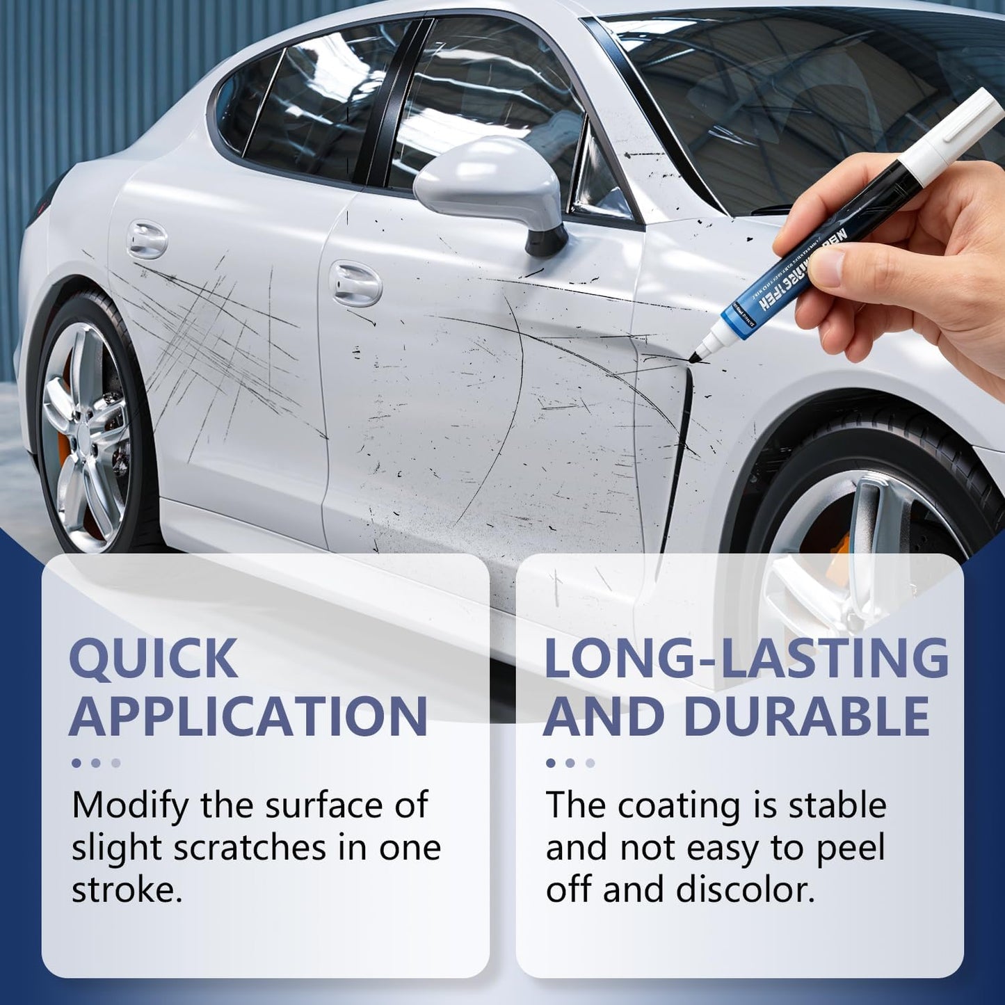 3Pcs Magic Car Scratch Removal Pen, All Cars Magic Pen for Car Scratches, All Color Car Paint Repair Magic Pen Set, Quick Fix for Scratches and Paint Damage