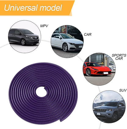 Osilly Car Door Edge Guards, 16Ft Rubber Seal Car Door Edge Trim, U Shape Door Edge Protector Guard, Aluminum Weather Proofing Automotive Door Edge Molding Protection for Most Car (Black)