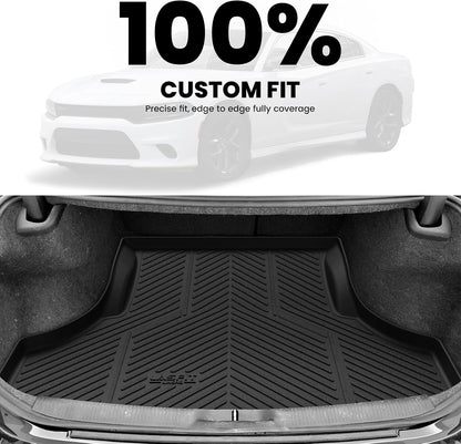 LASFIT Floor Mats for 2019-2025 2026 Ram 2500/3500 Crew Cab Bucket Seat for Carpet & Vinyl Floor (NOT fit Model with PTO Kit), All Weather TPE Custom Fit Car Mats Floor Liners 1st & 2nd Row, Black