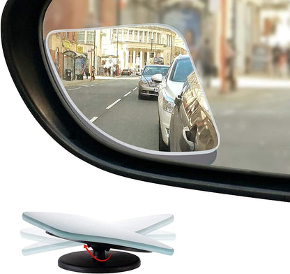 Verivue 2-Inch Round Blind Spot Mirrors for Cars, Universal Fit, HD Convex Wide Angle, Stick-On Frameless Side Mirror Blindspot, Adjustable Blind Spot Mirror for Car Side Mirrors, 2-Pack