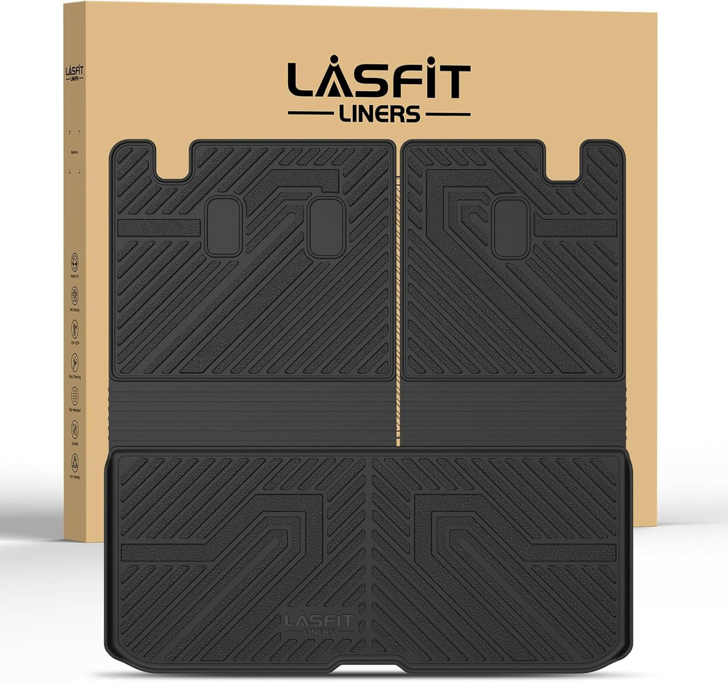 LASFIT Cargo Liner for Honda CR-V 2026 2025 2024 2023 (Gasoline & Hybrid & e:FCEV) All Weather TPE Car Trunk Mat (Upper Position), Cargo Only Black