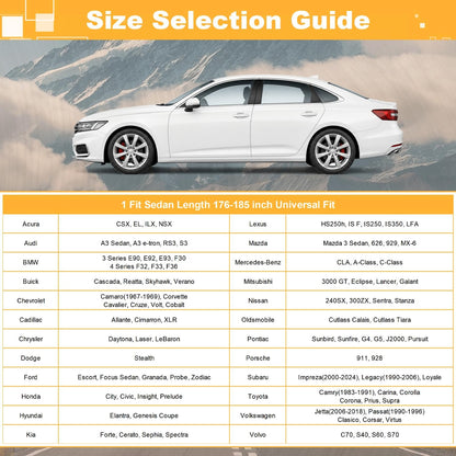 GUNHYI 16 Layers Car Cover Waterproof All Weather, Heavy Duty Outdoor Car Cover Universal Fit Sedan Toyota Camry, Tesla Model 3, Honda Accord, Nissan Altima, Kia K5/Stinger, Hyundai Sonata etc.