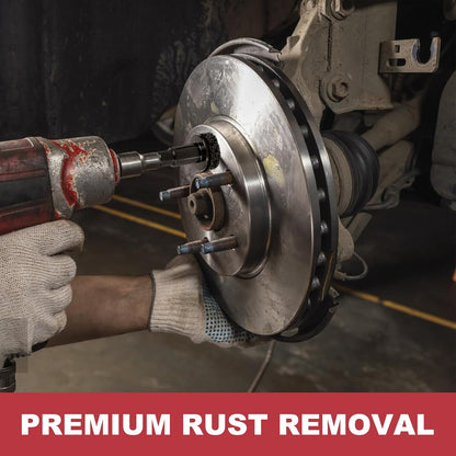 Wheel Hub Resurfacing Kit Wheel Stud and Hub Cleaner for Quick Rust Removal on Lug Studs and Brake Rotors,Includes 7 Cleaning Pads and,Fits 1/2” Wrenches or Electric Drills,Maintenance Tool for Cars