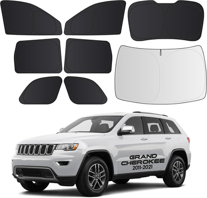 Wigoo 2026 Upgrade 8PCS Full Set Window Sunshade for Toyota 4Runner 2010-2024 [7-Layer Cooler & Blacker, Ice-Crystal Tech] with Windshield for Sun Block, Baby, Camping, Privacy Napping, Relax